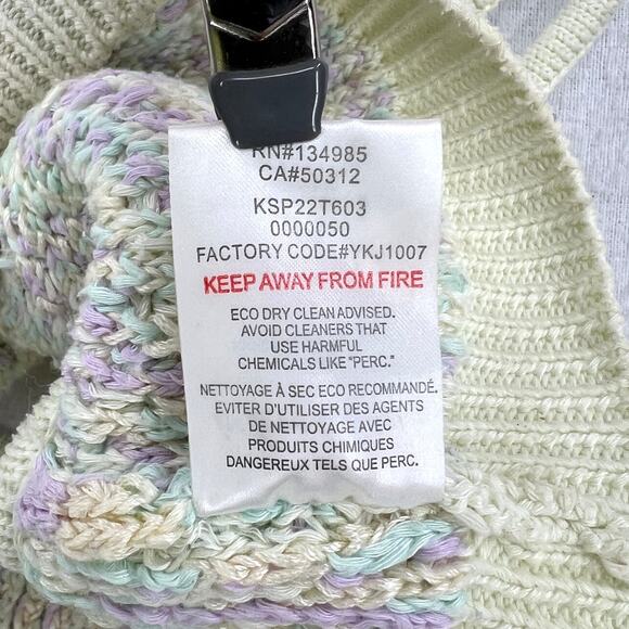 FOR LOVE AND LEMONS Corinna Bralette Womens Small Mint Sweater Knit Crop Chevron - Picture 10 of 16